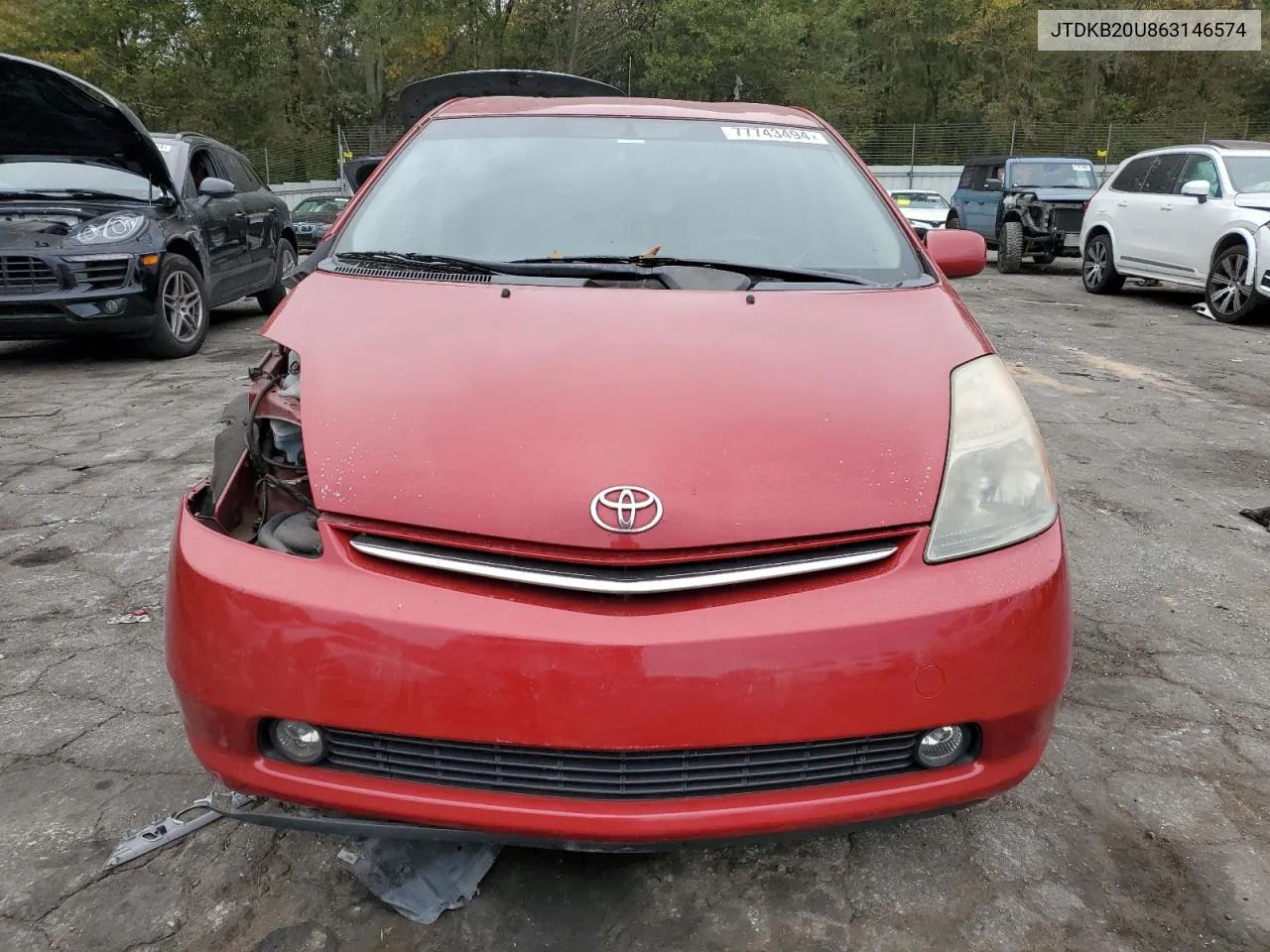 2006 Toyota Prius VIN: JTDKB20U863146574 Lot: 77743494