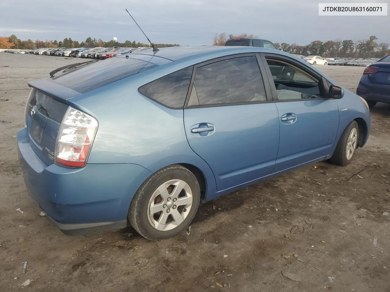 2006 Toyota Prius VIN: JTDKB20U863160071 Lot: 78351734