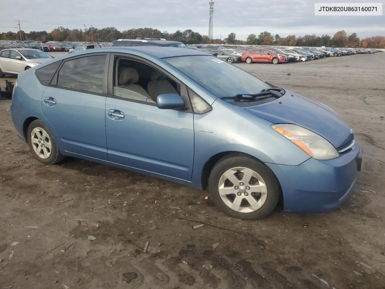 2006 Toyota Prius VIN: JTDKB20U863160071 Lot: 78351734