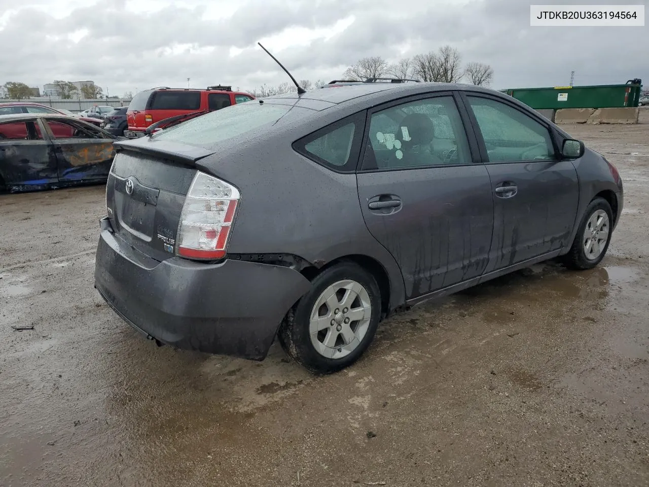 2006 Toyota Prius VIN: JTDKB20U363194564 Lot: 78709184