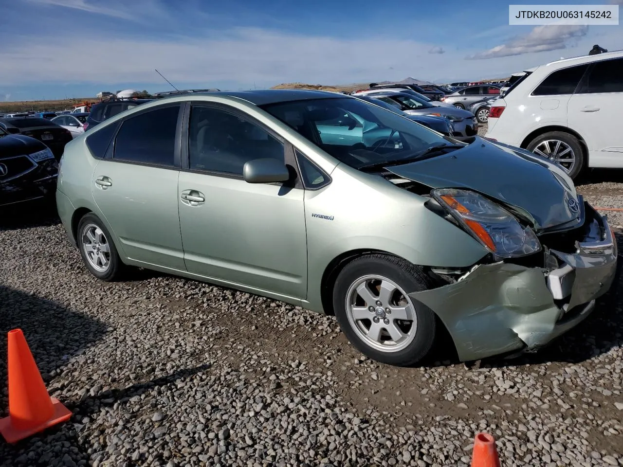 2006 Toyota Prius VIN: JTDKB20U063145242 Lot: 78743824