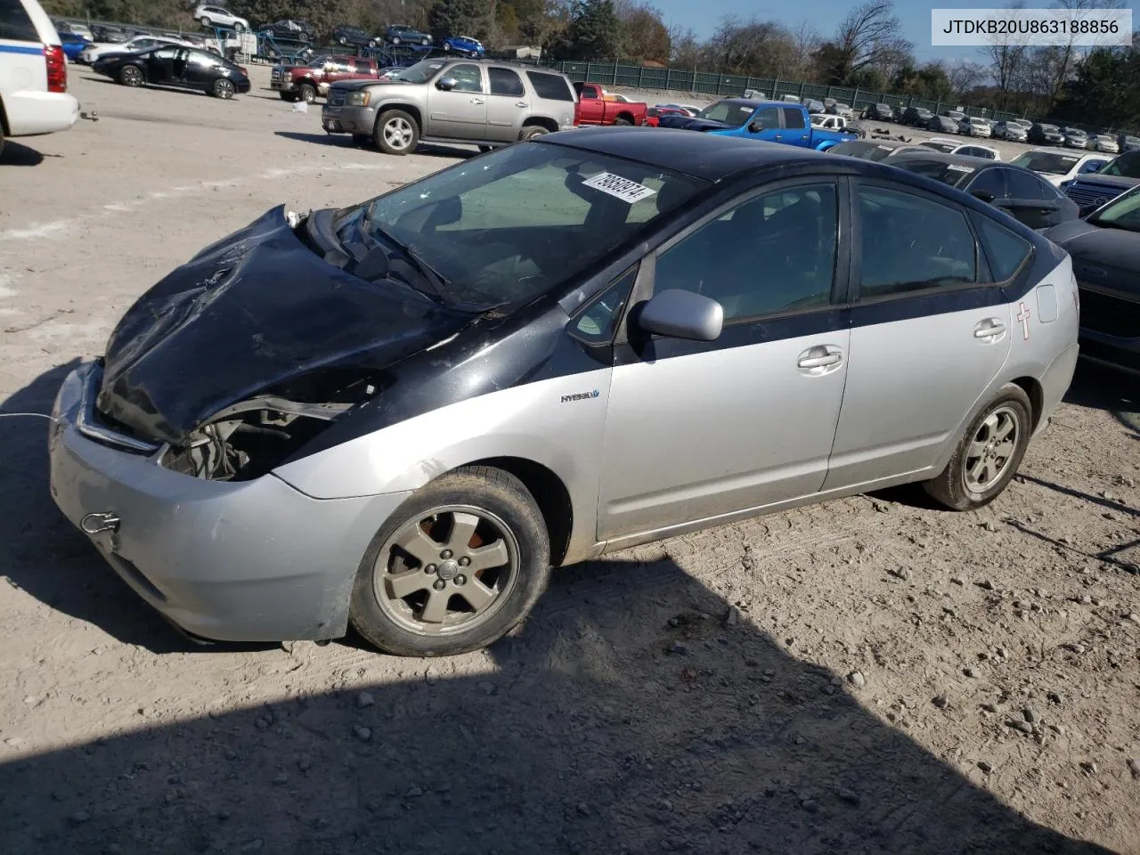 2006 Toyota Prius VIN: JTDKB20U863188856 Lot: 79850974