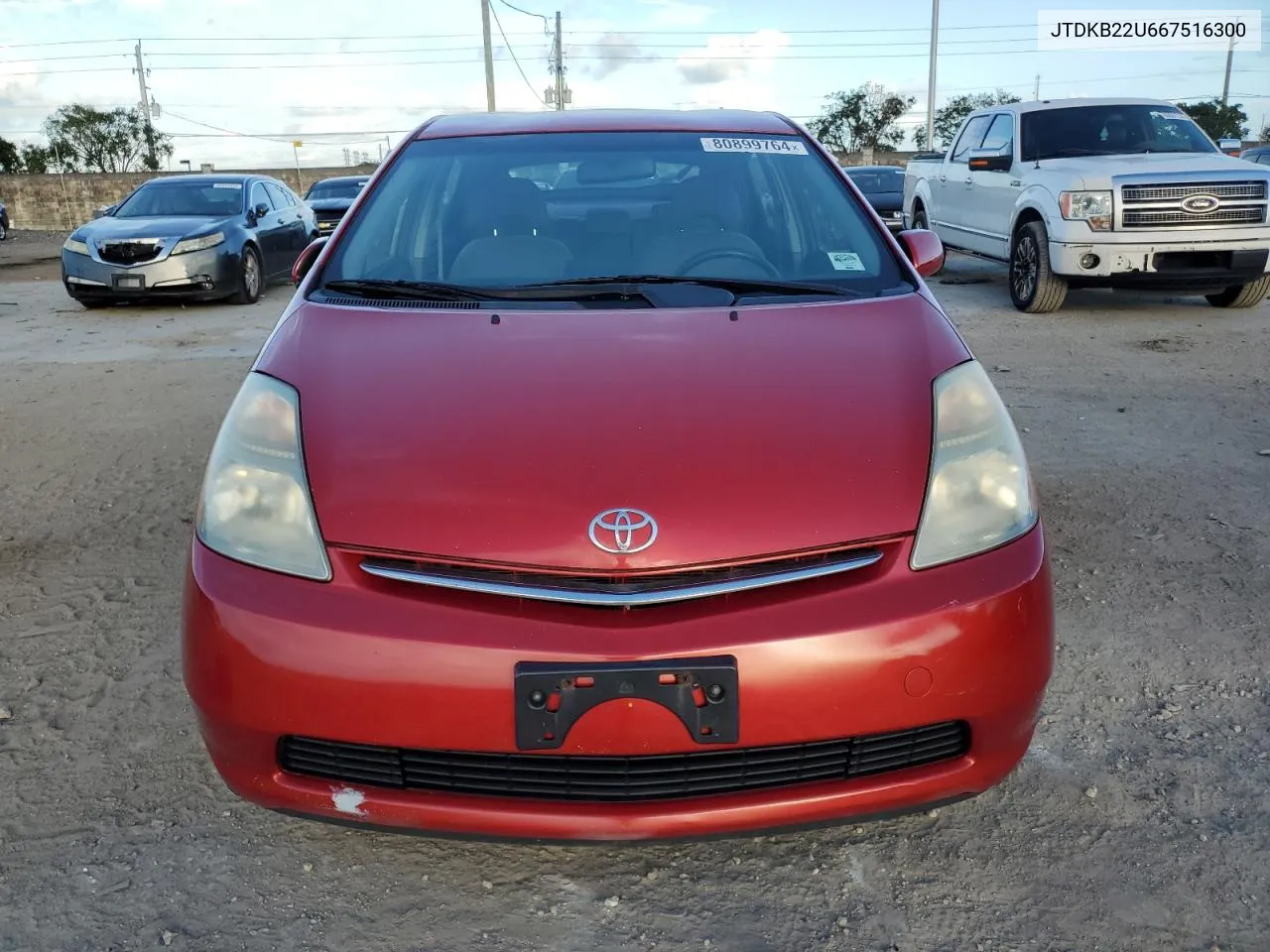 2006 Toyota Prius VIN: JTDKB22U667516300 Lot: 80899764