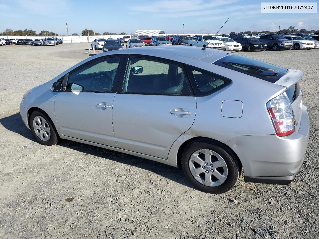 2006 Toyota Prius VIN: JTDKB20U167072407 Lot: 80984494