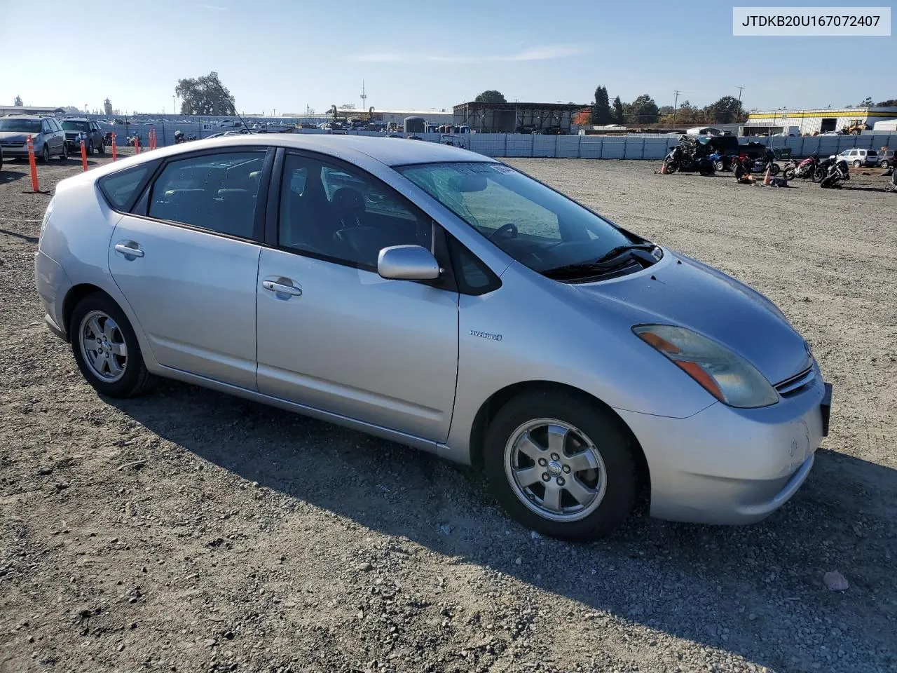 2006 Toyota Prius VIN: JTDKB20U167072407 Lot: 80984494