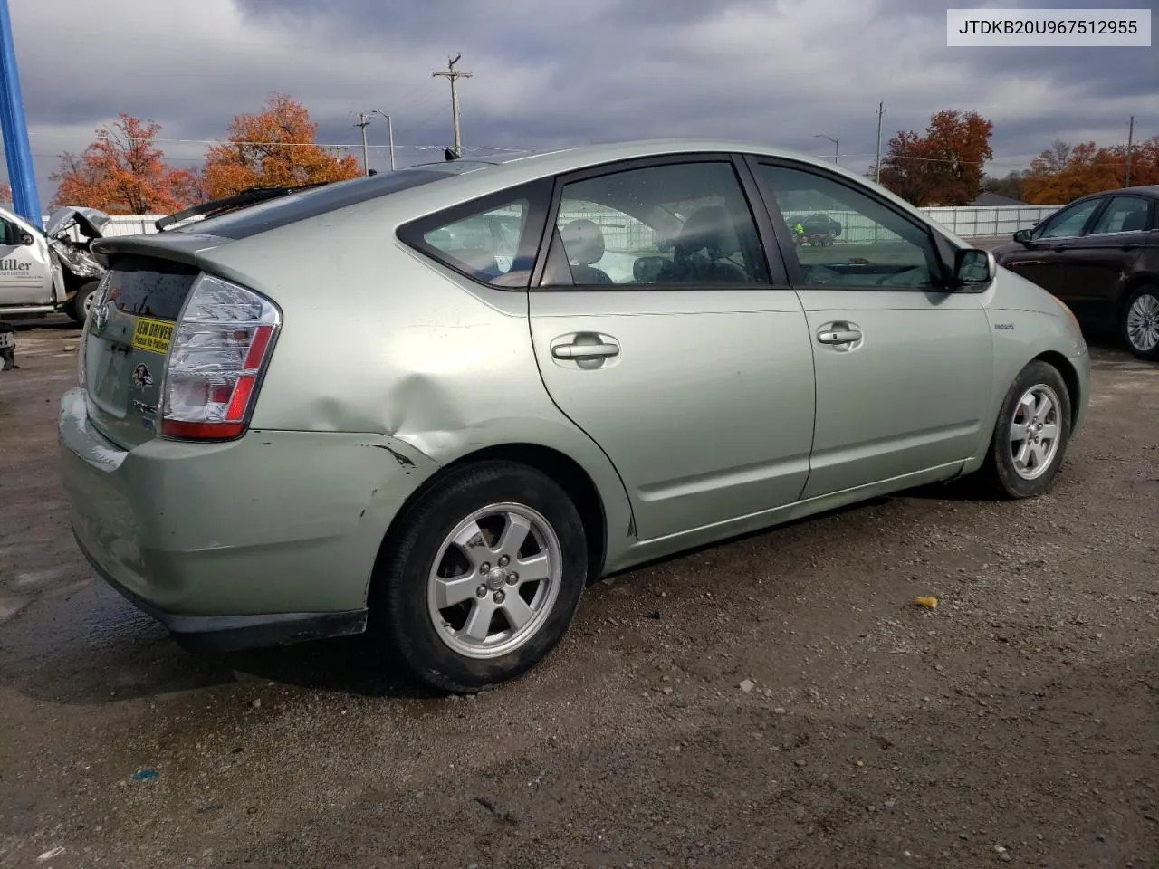 2006 Toyota Prius VIN: JTDKB20U967512955 Lot: 81629084