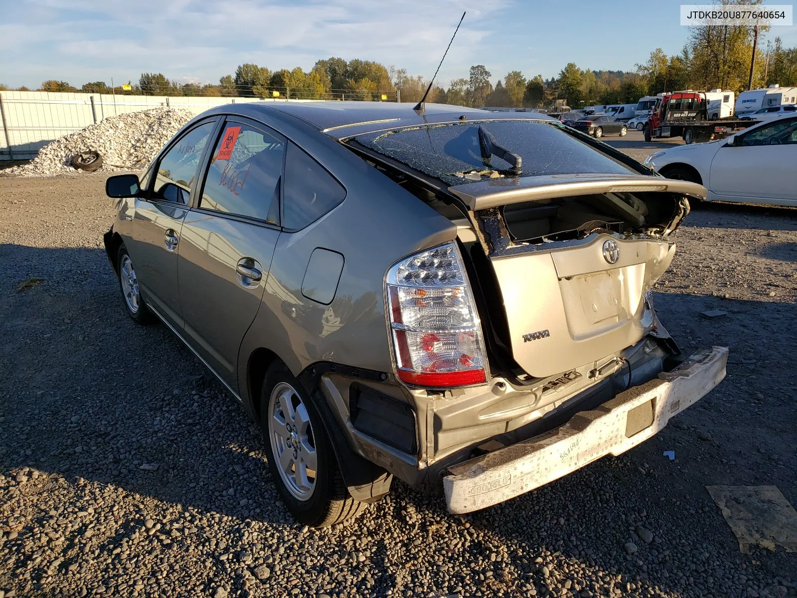 2007 Toyota Prius VIN: JTDKB20U877640654 Lot: 53624500