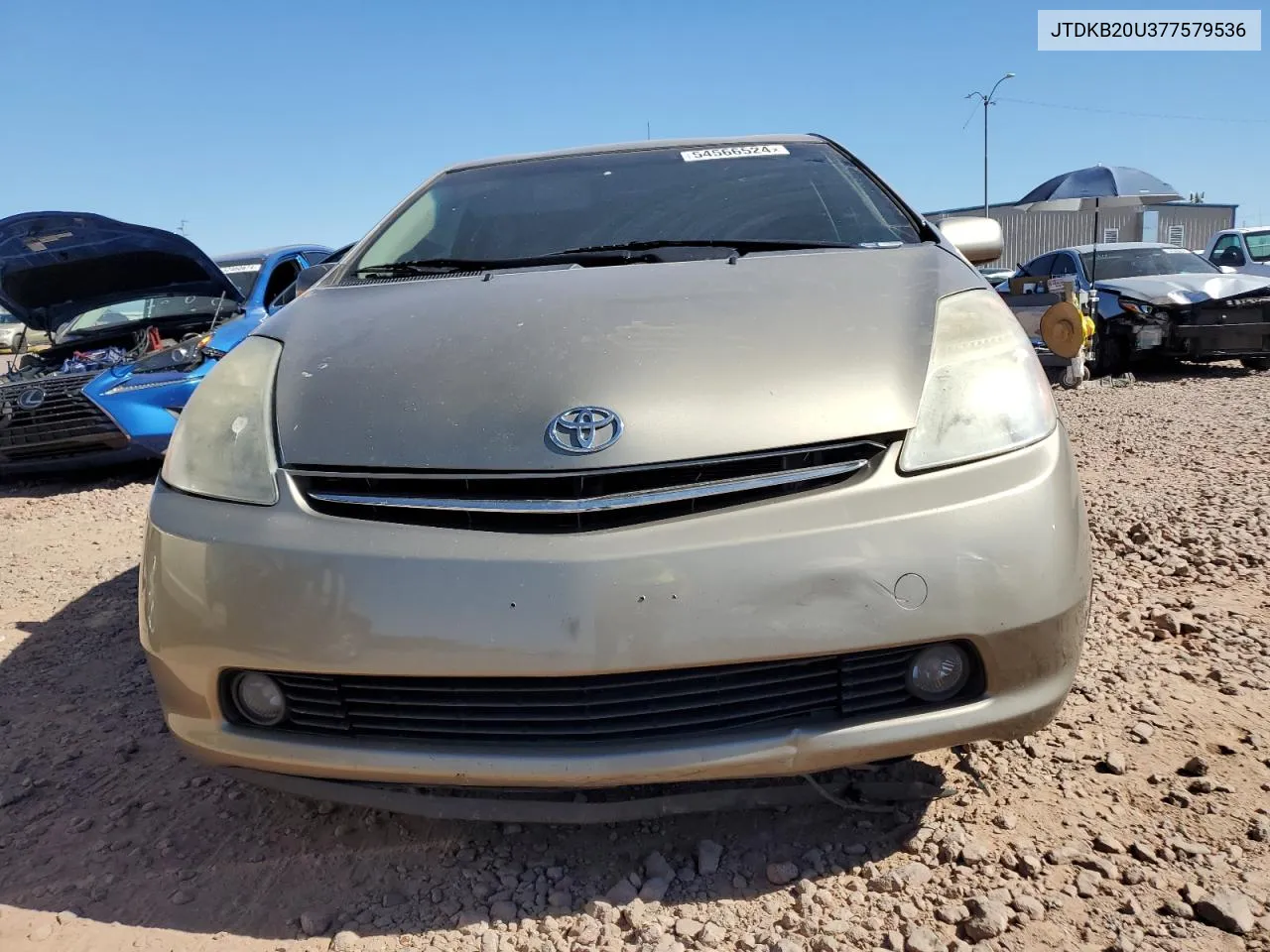 2007 Toyota Prius VIN: JTDKB20U377579536 Lot: 54566524