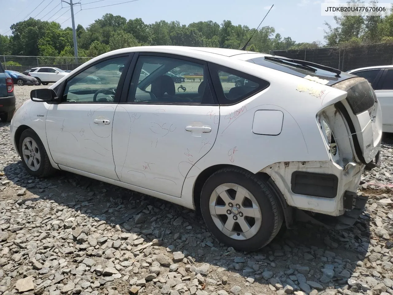 2007 Toyota Prius VIN: JTDKB20U477670606 Lot: 59250704