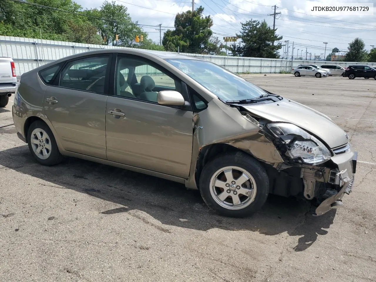 2007 Toyota Prius VIN: JTDKB20U977681729 Lot: 61701184