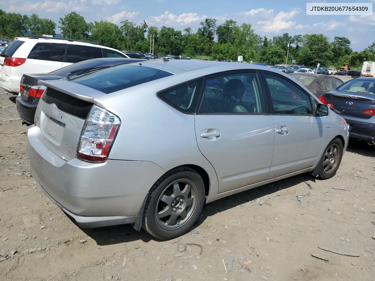 2007 Toyota Prius VIN: JTDKB20U677654309 Lot: 62139954