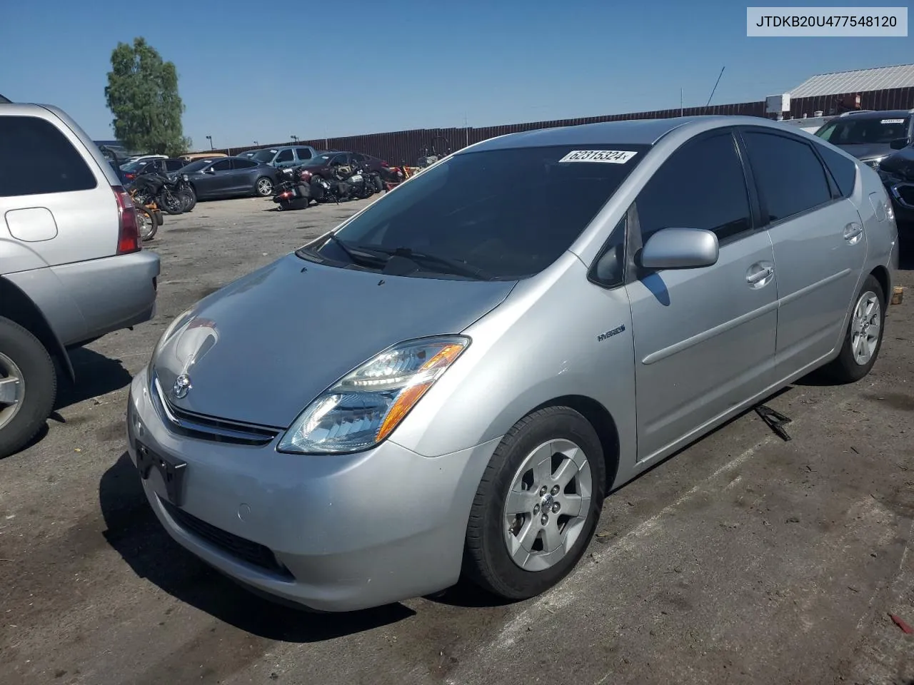 2007 Toyota Prius VIN: JTDKB20U477548120 Lot: 62315324