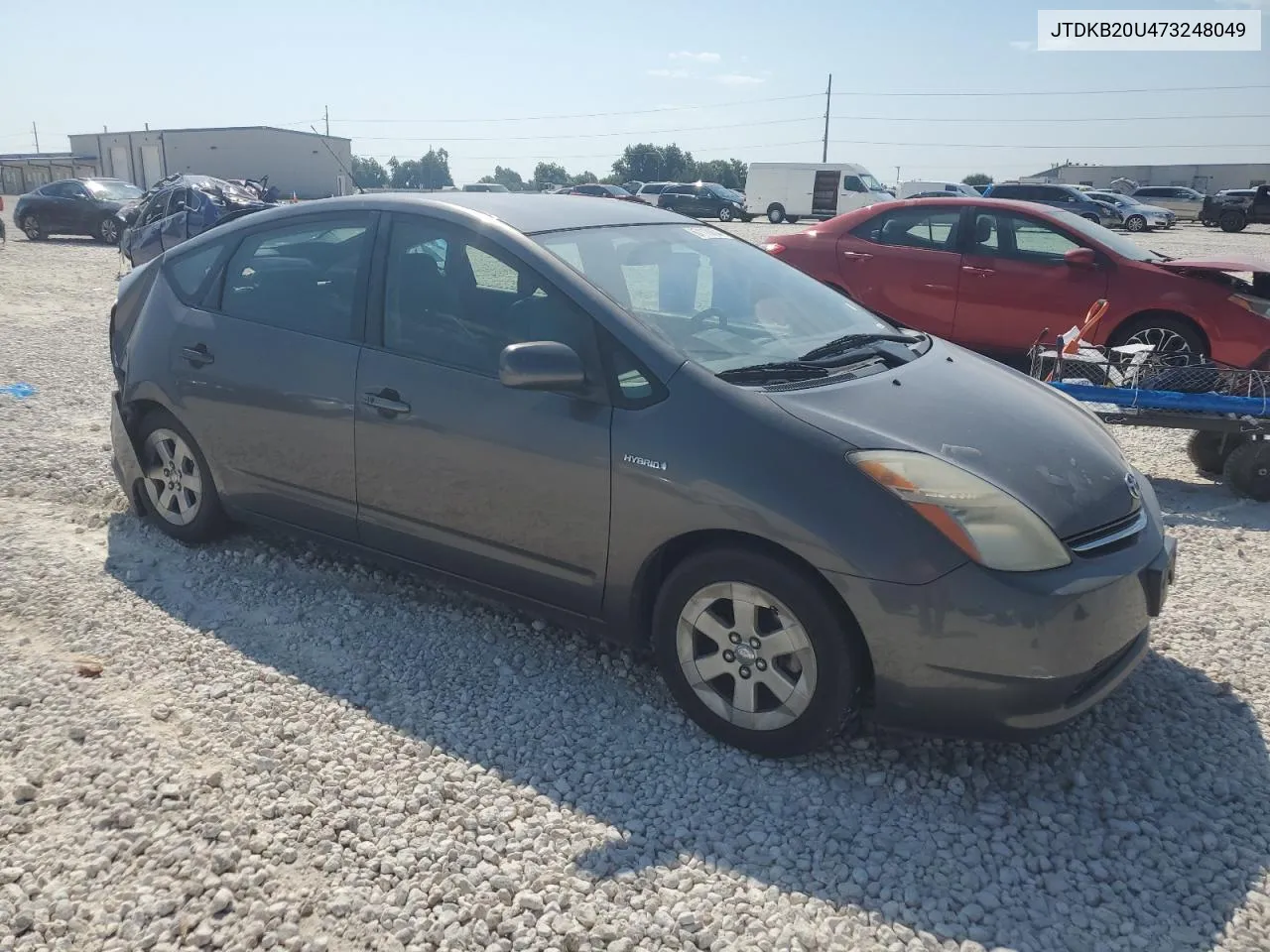 2007 Toyota Prius VIN: JTDKB20U473248049 Lot: 67110864