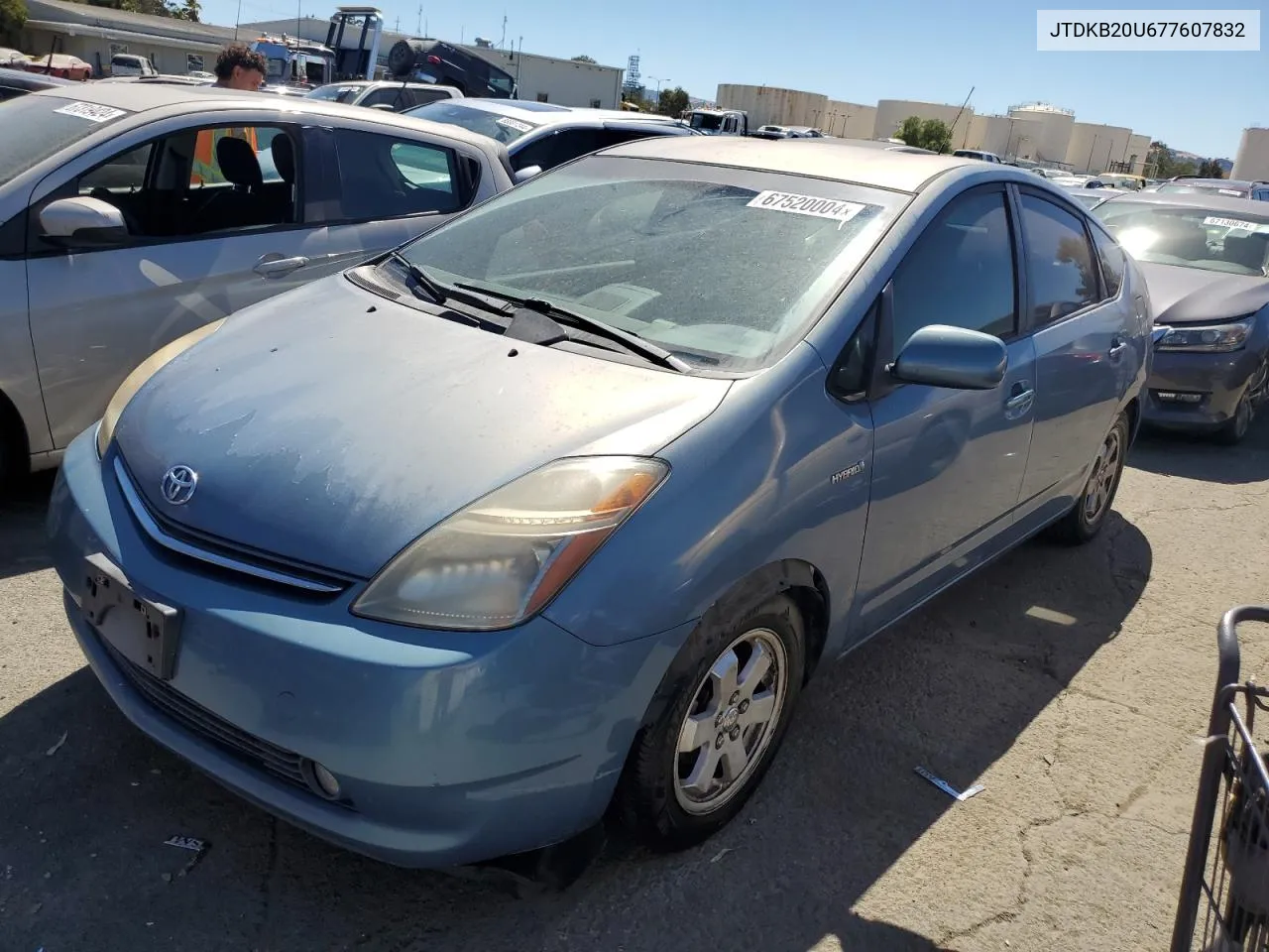 2007 Toyota Prius VIN: JTDKB20U677607832 Lot: 67520004