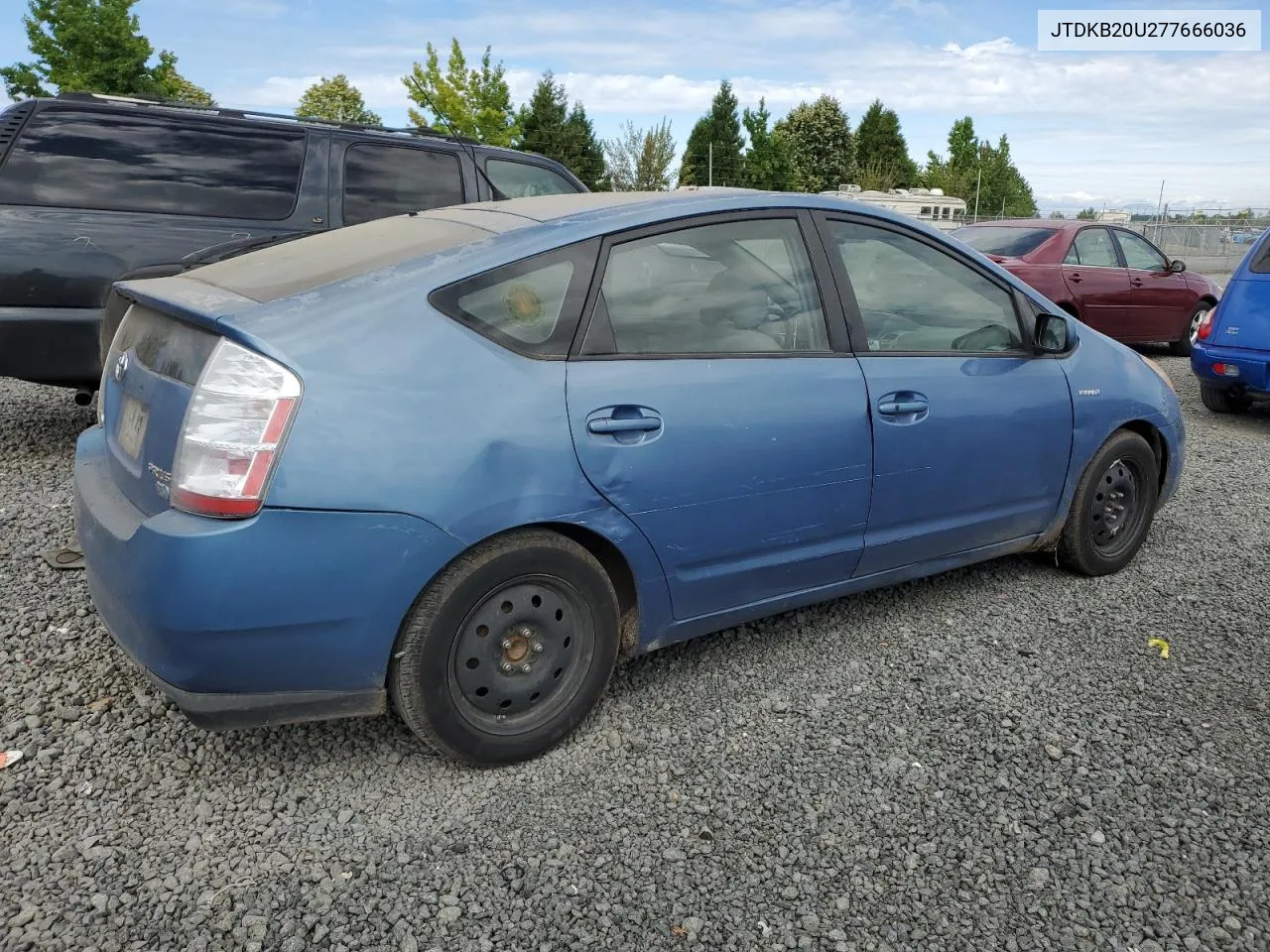 2007 Toyota Prius VIN: JTDKB20U277666036 Lot: 67719984