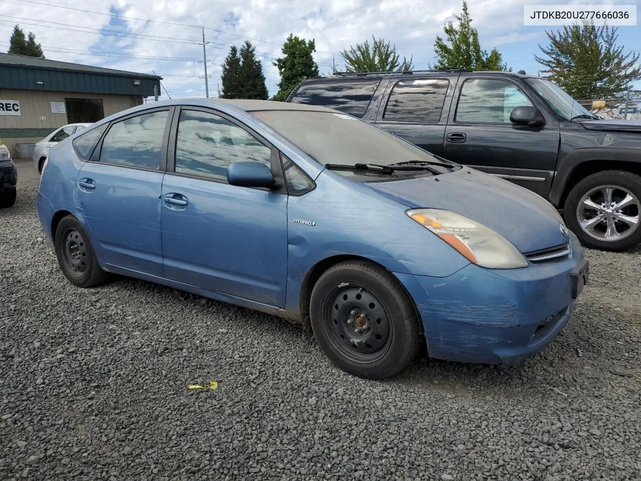 2007 Toyota Prius VIN: JTDKB20U277666036 Lot: 67719984