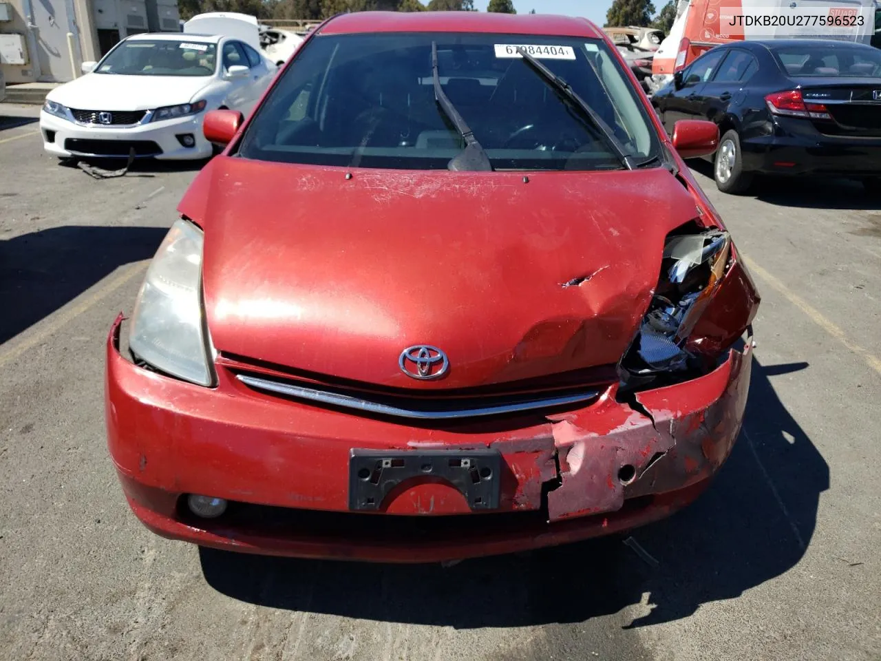 2007 Toyota Prius VIN: JTDKB20U277596523 Lot: 67984404