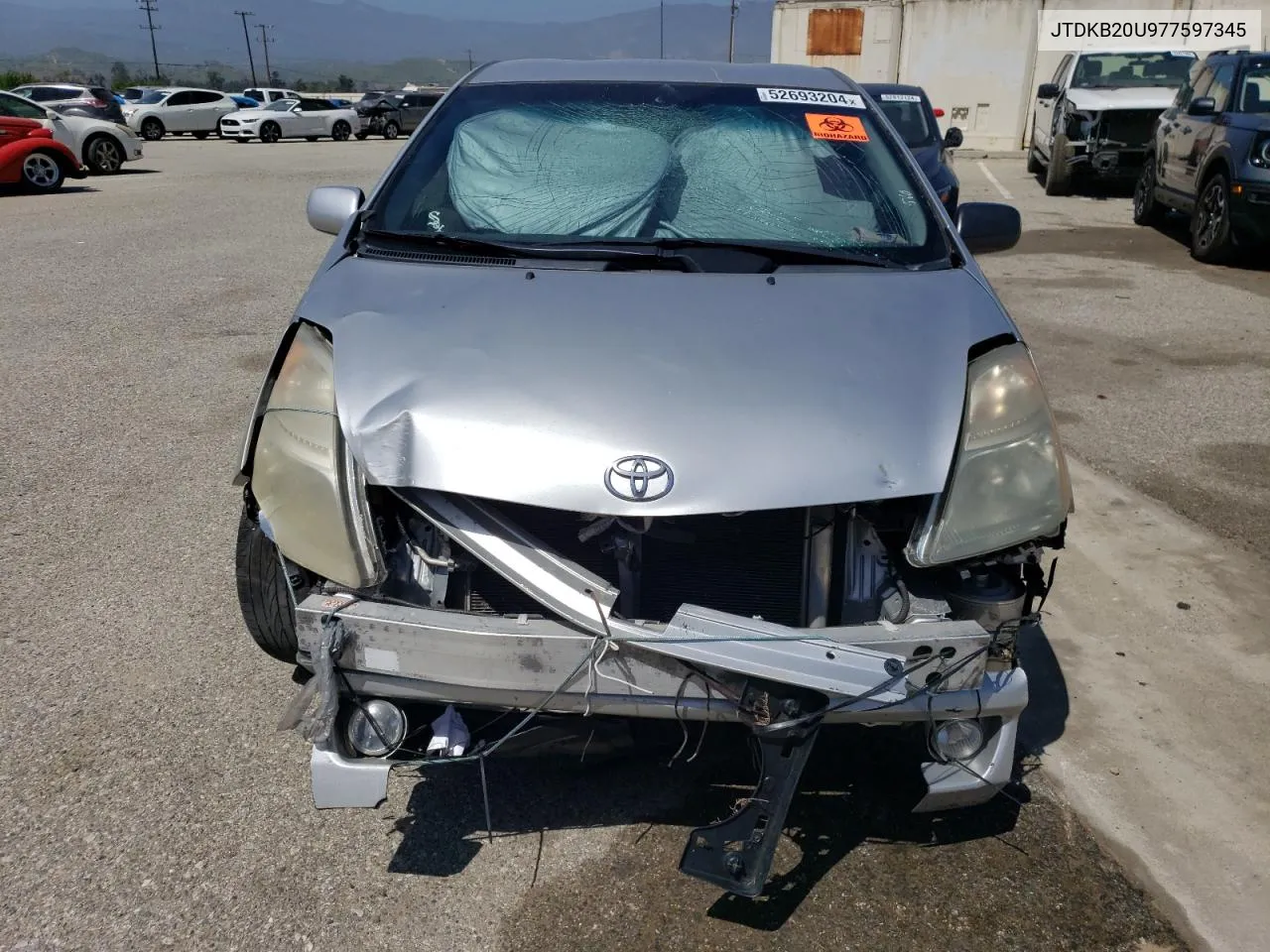 2007 Toyota Prius VIN: JTDKB20U977597345 Lot: 68344634