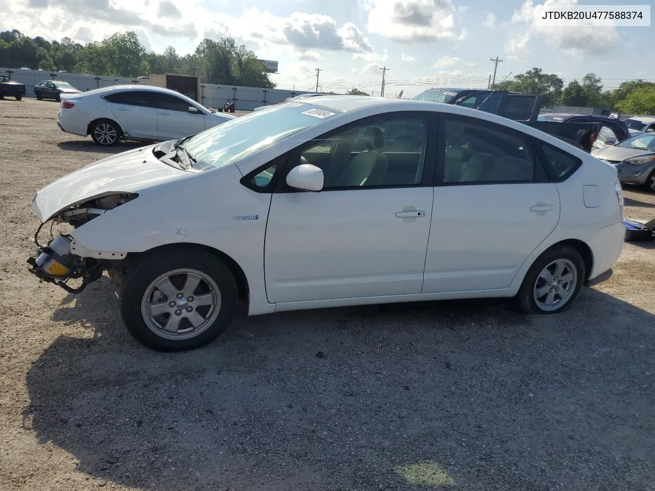 2007 Toyota Prius VIN: JTDKB20U477588374 Lot: 69081074