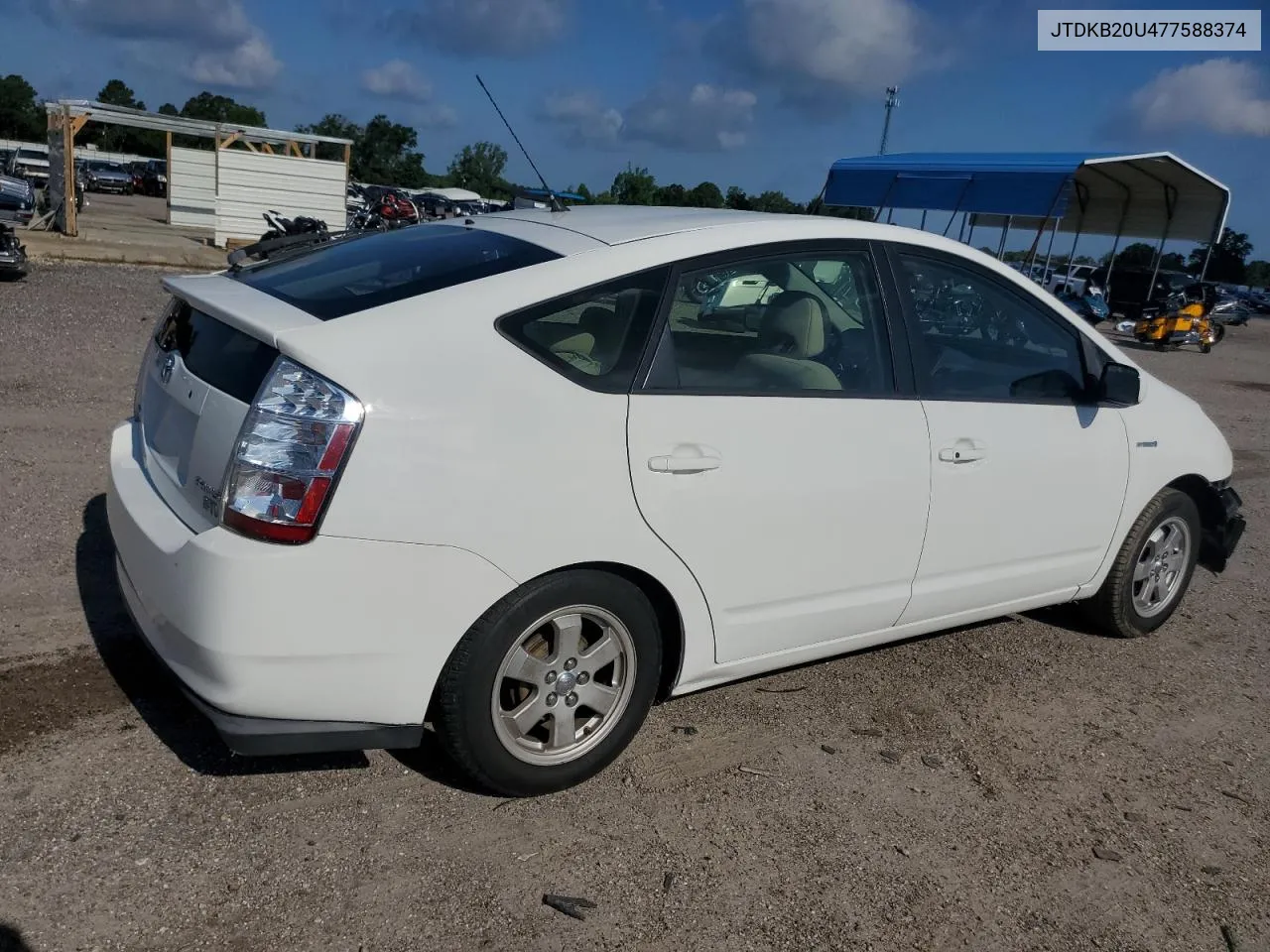 2007 Toyota Prius VIN: JTDKB20U477588374 Lot: 69081074