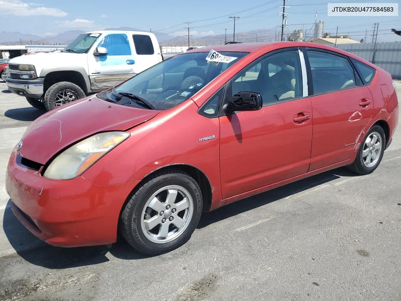 2007 Toyota Prius VIN: JTDKB20U477584583 Lot: 69117074