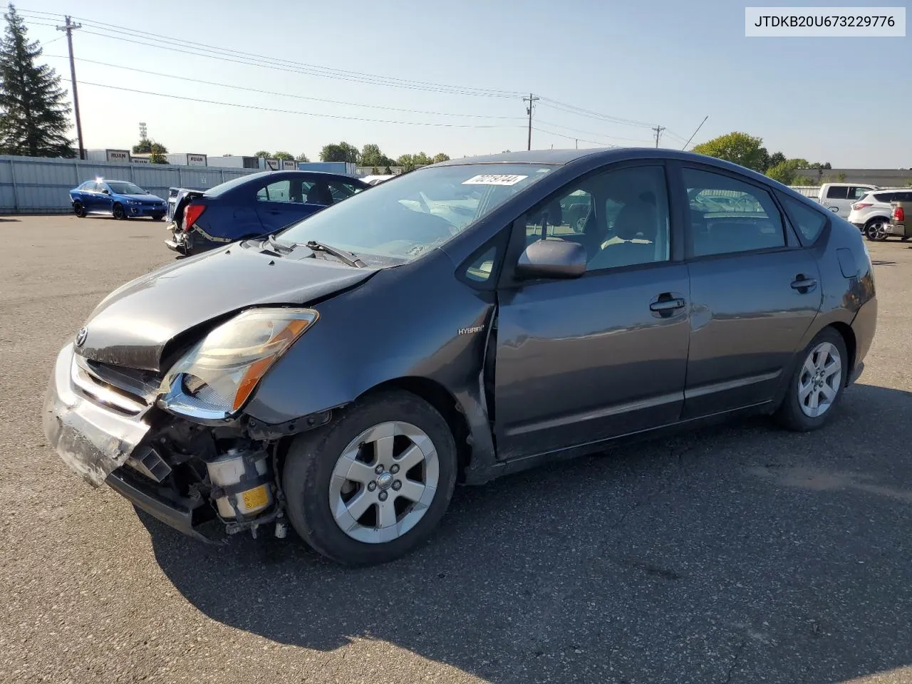 2007 Toyota Prius VIN: JTDKB20U673229776 Lot: 70219744