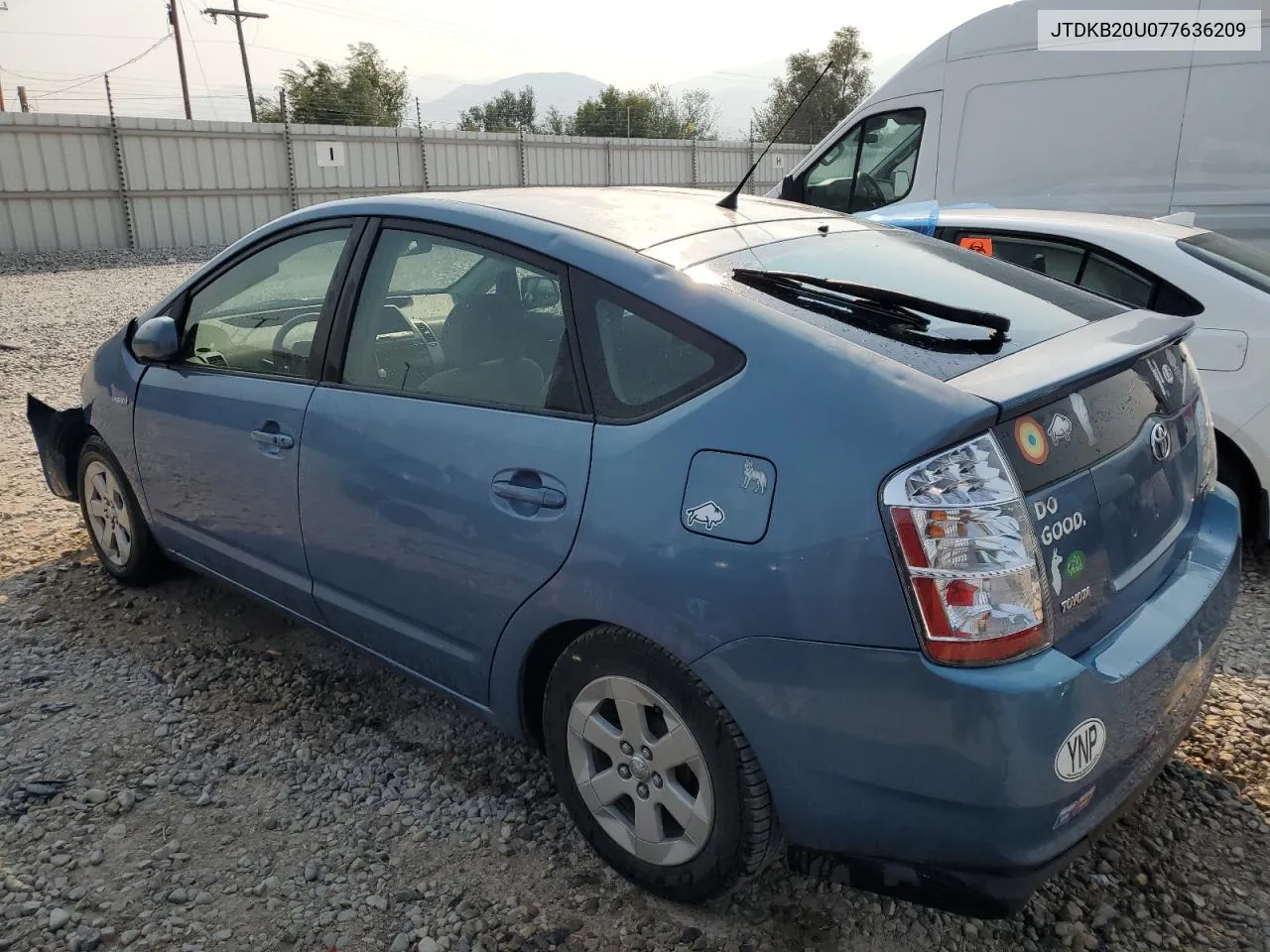 2007 Toyota Prius VIN: JTDKB20U077636209 Lot: 70243534