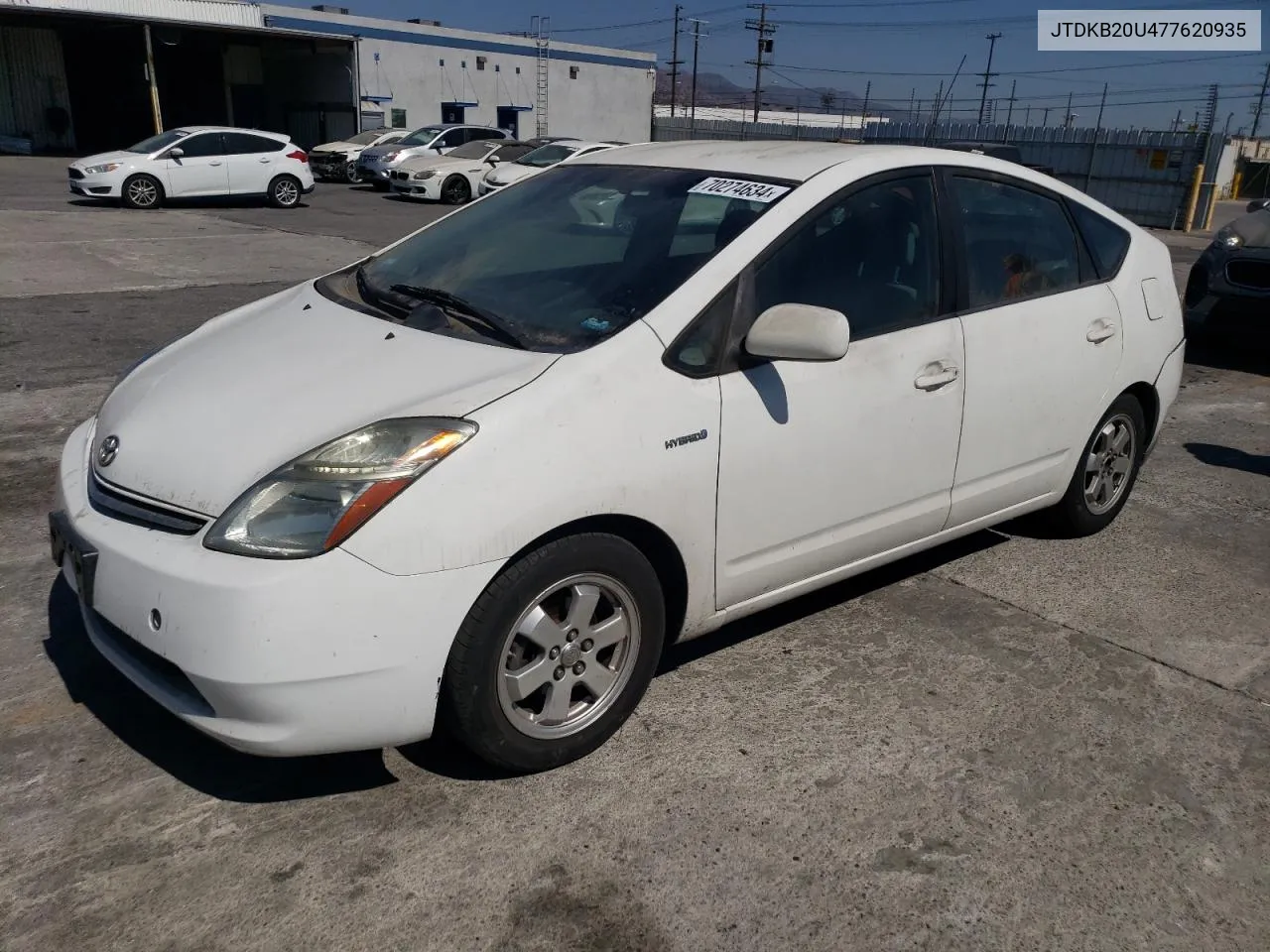 2007 Toyota Prius VIN: JTDKB20U477620935 Lot: 70274634