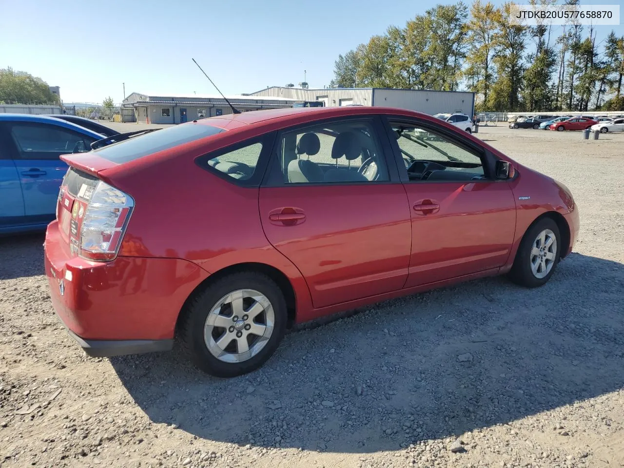 2007 Toyota Prius VIN: JTDKB20U577658870 Lot: 70320804