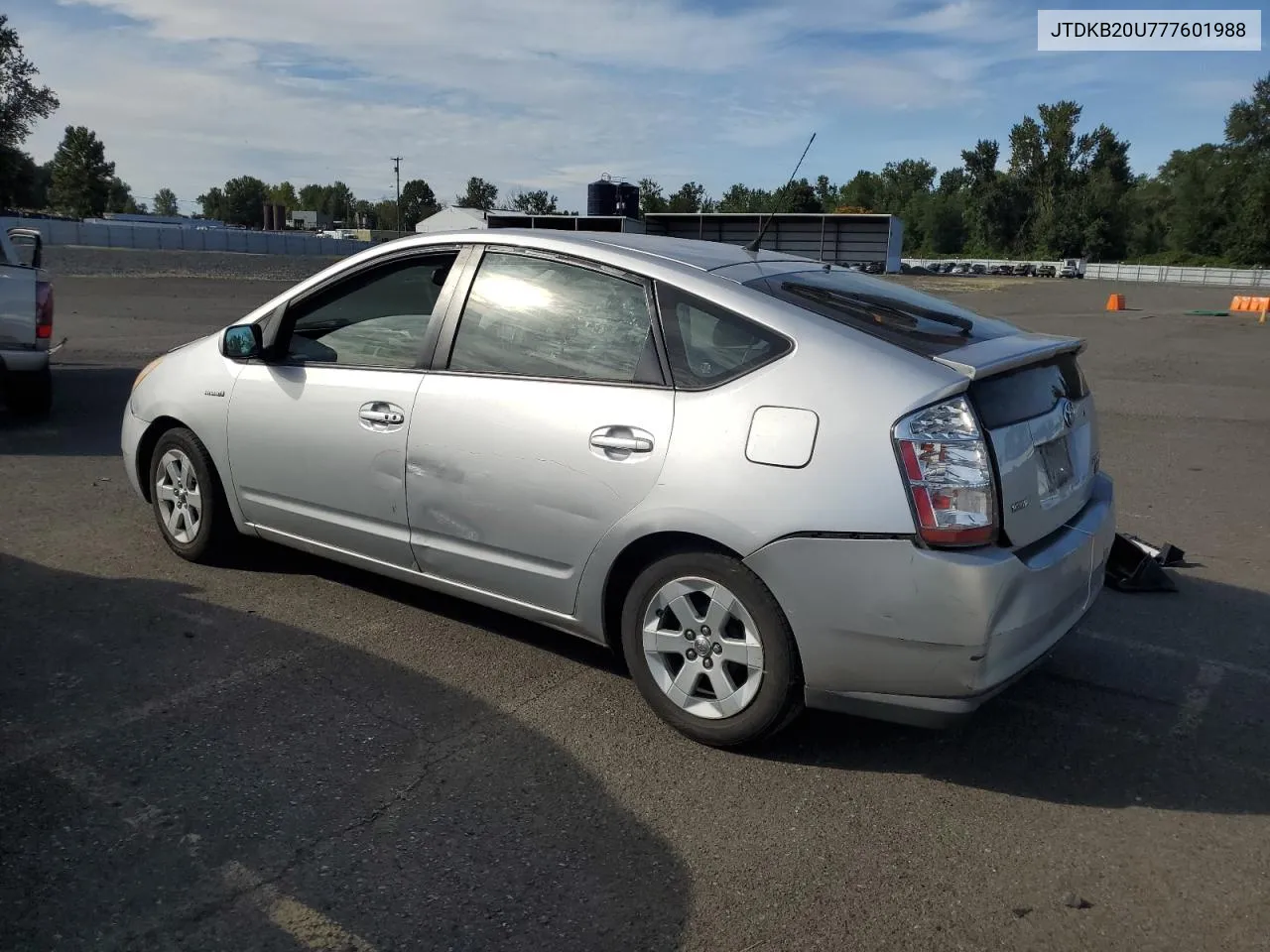 2007 Toyota Prius VIN: JTDKB20U777601988 Lot: 70685434