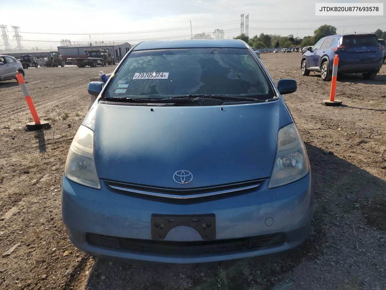 2007 Toyota Prius VIN: JTDKB20U877693578 Lot: 70709574