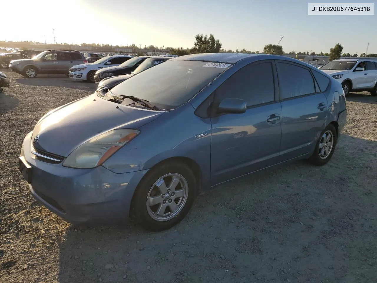 2007 Toyota Prius VIN: JTDKB20U677645318 Lot: 70754624