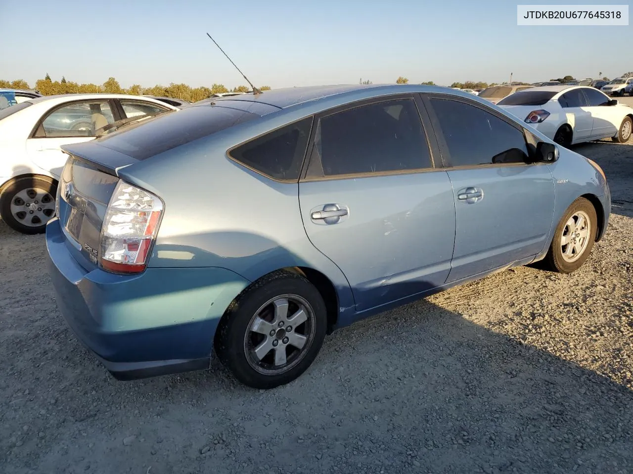 2007 Toyota Prius VIN: JTDKB20U677645318 Lot: 70754624