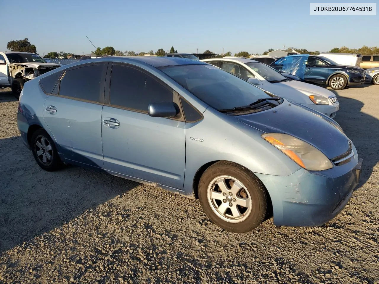 2007 Toyota Prius VIN: JTDKB20U677645318 Lot: 70754624