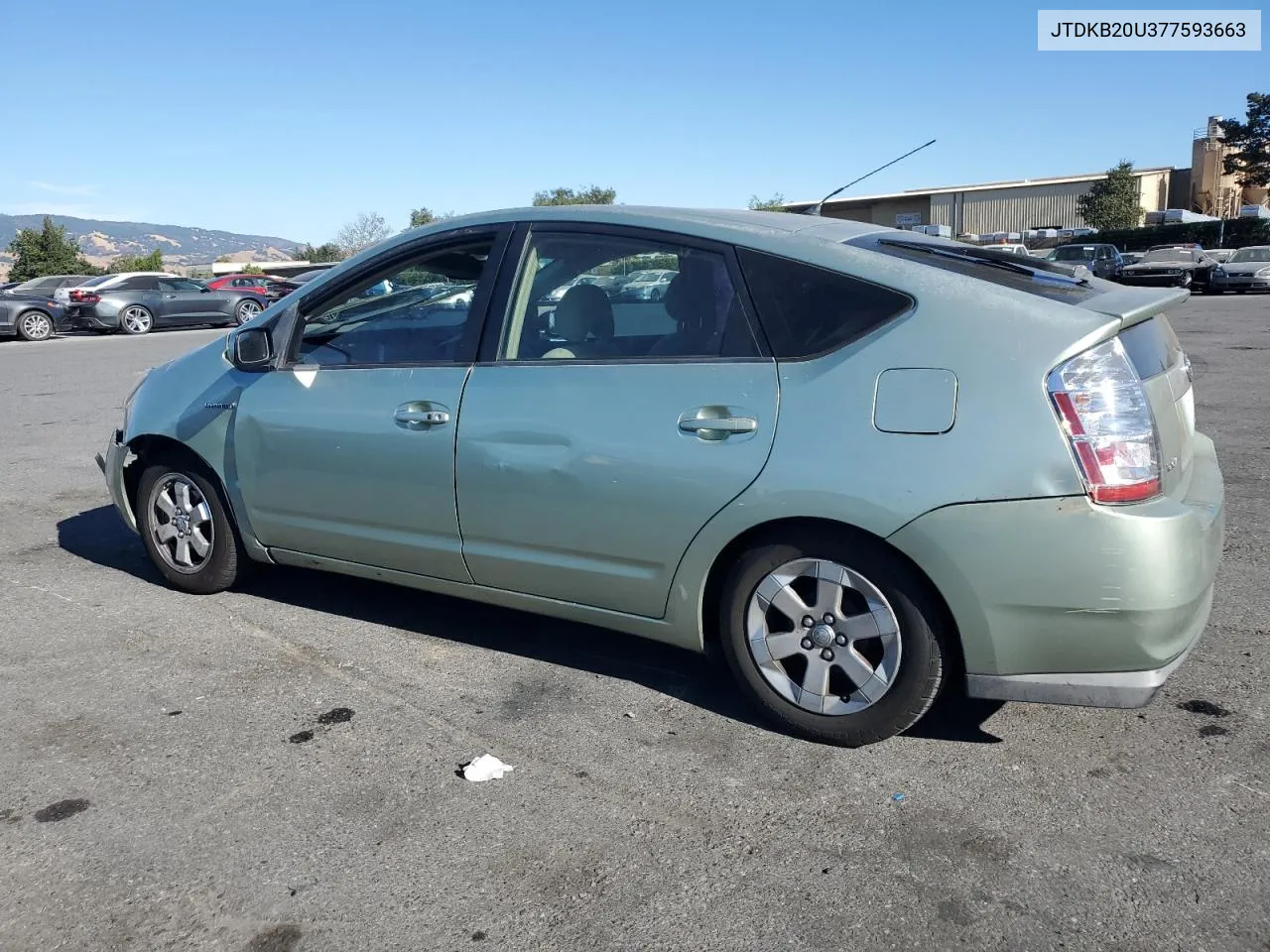 2007 Toyota Prius VIN: JTDKB20U377593663 Lot: 70821584