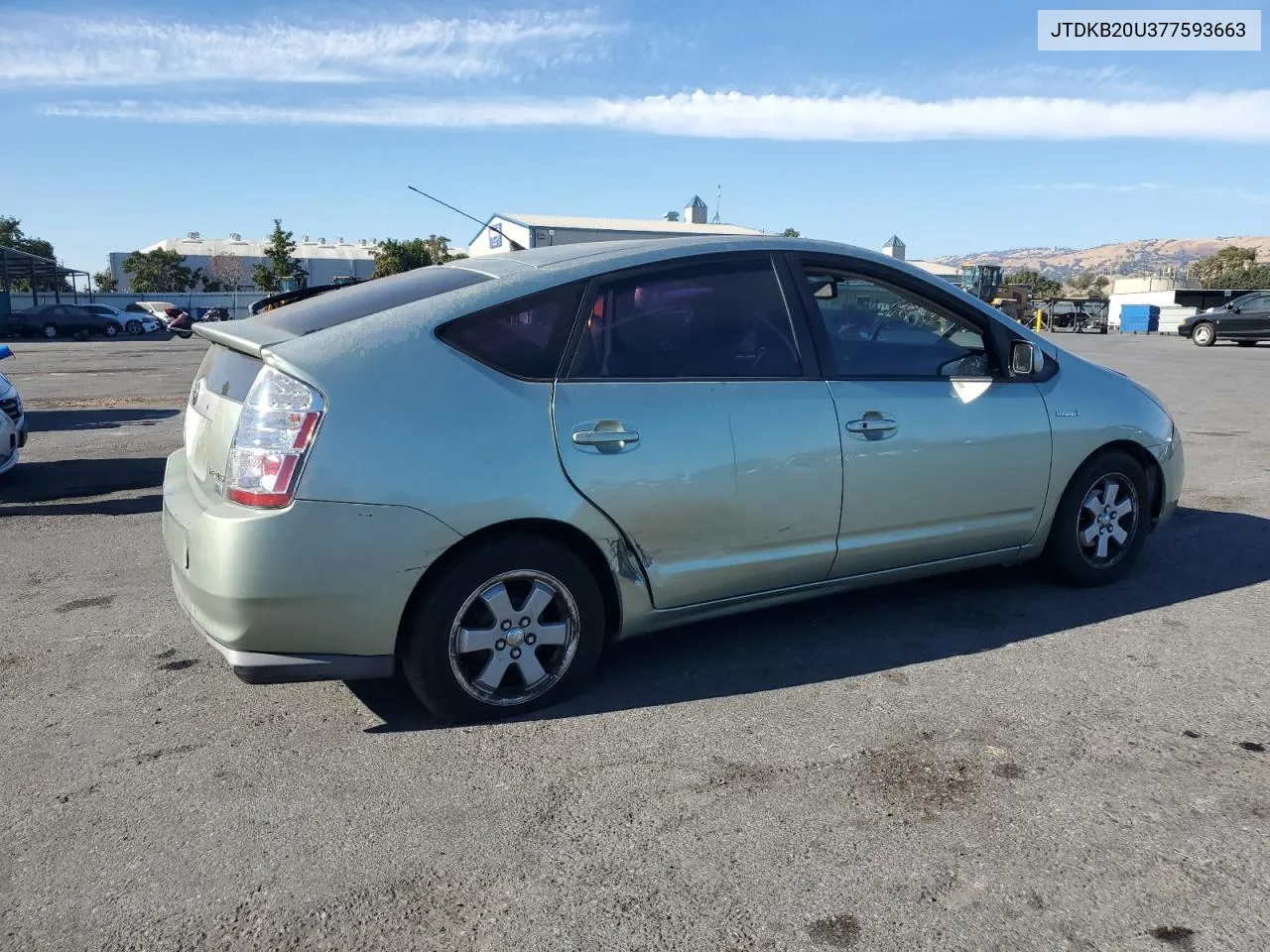 2007 Toyota Prius VIN: JTDKB20U377593663 Lot: 70821584