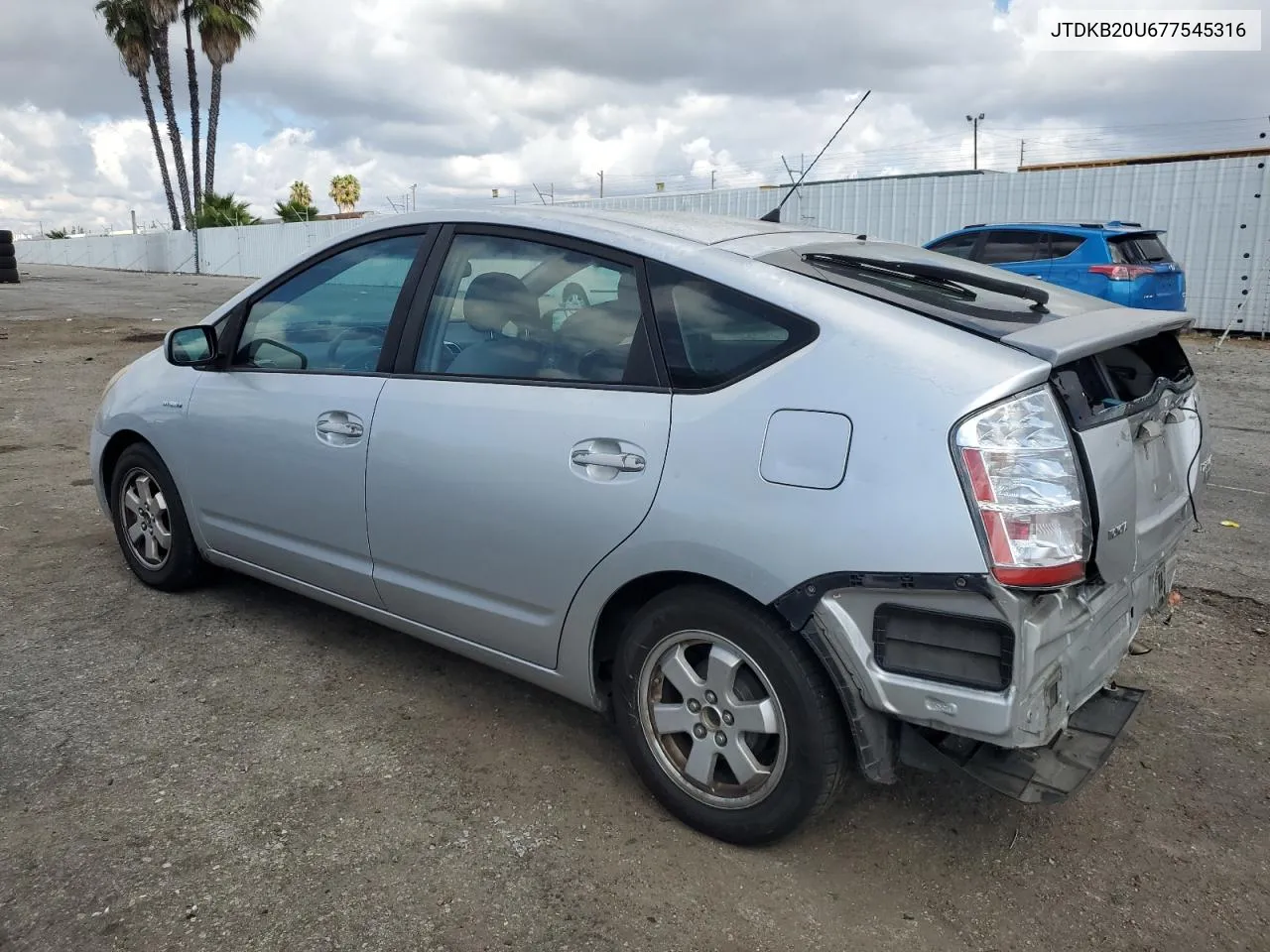 2007 Toyota Prius VIN: JTDKB20U677545316 Lot: 70891594