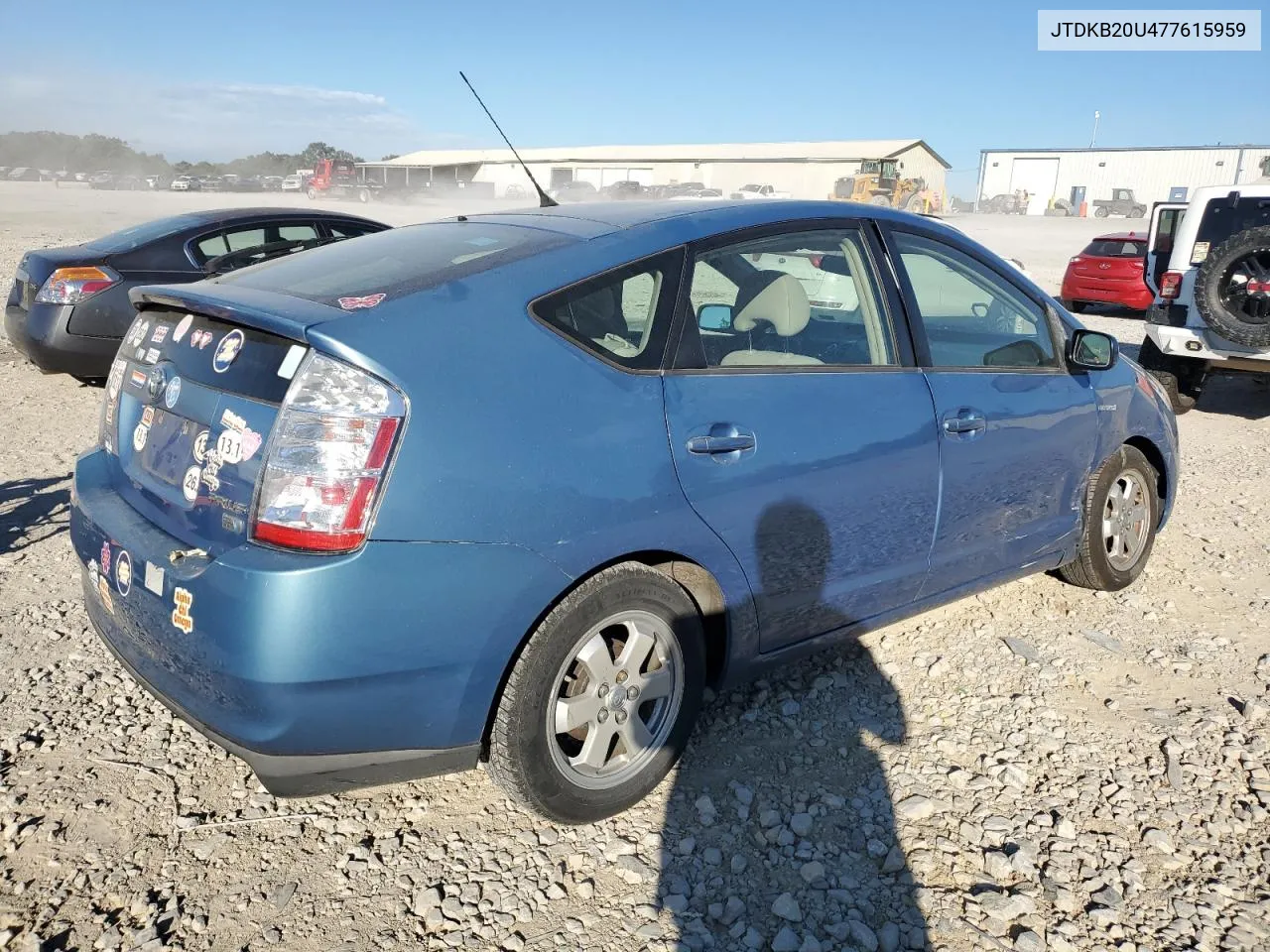 2007 Toyota Prius VIN: JTDKB20U477615959 Lot: 71357214