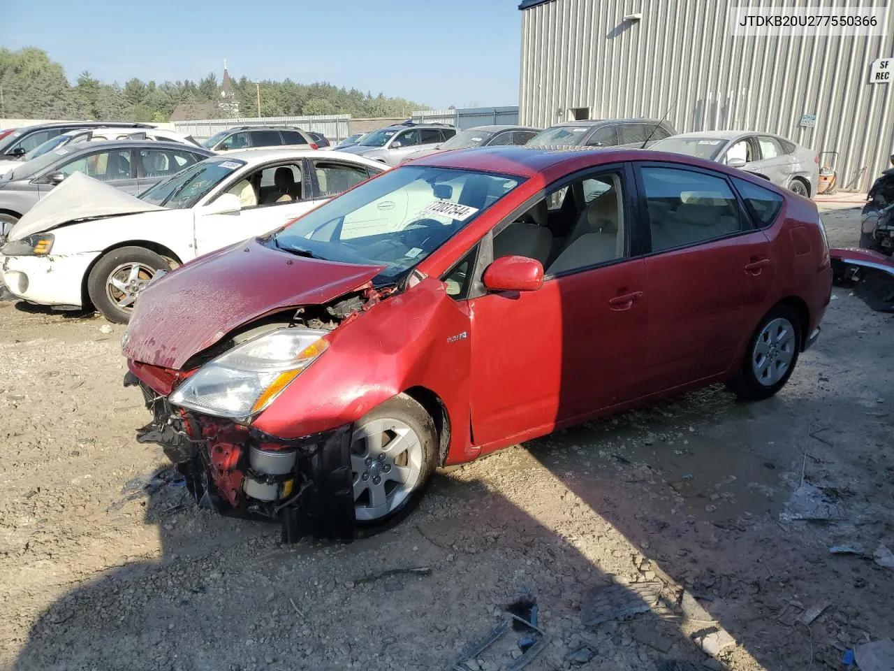 2007 Toyota Prius VIN: JTDKB20U277550366 Lot: 72037544