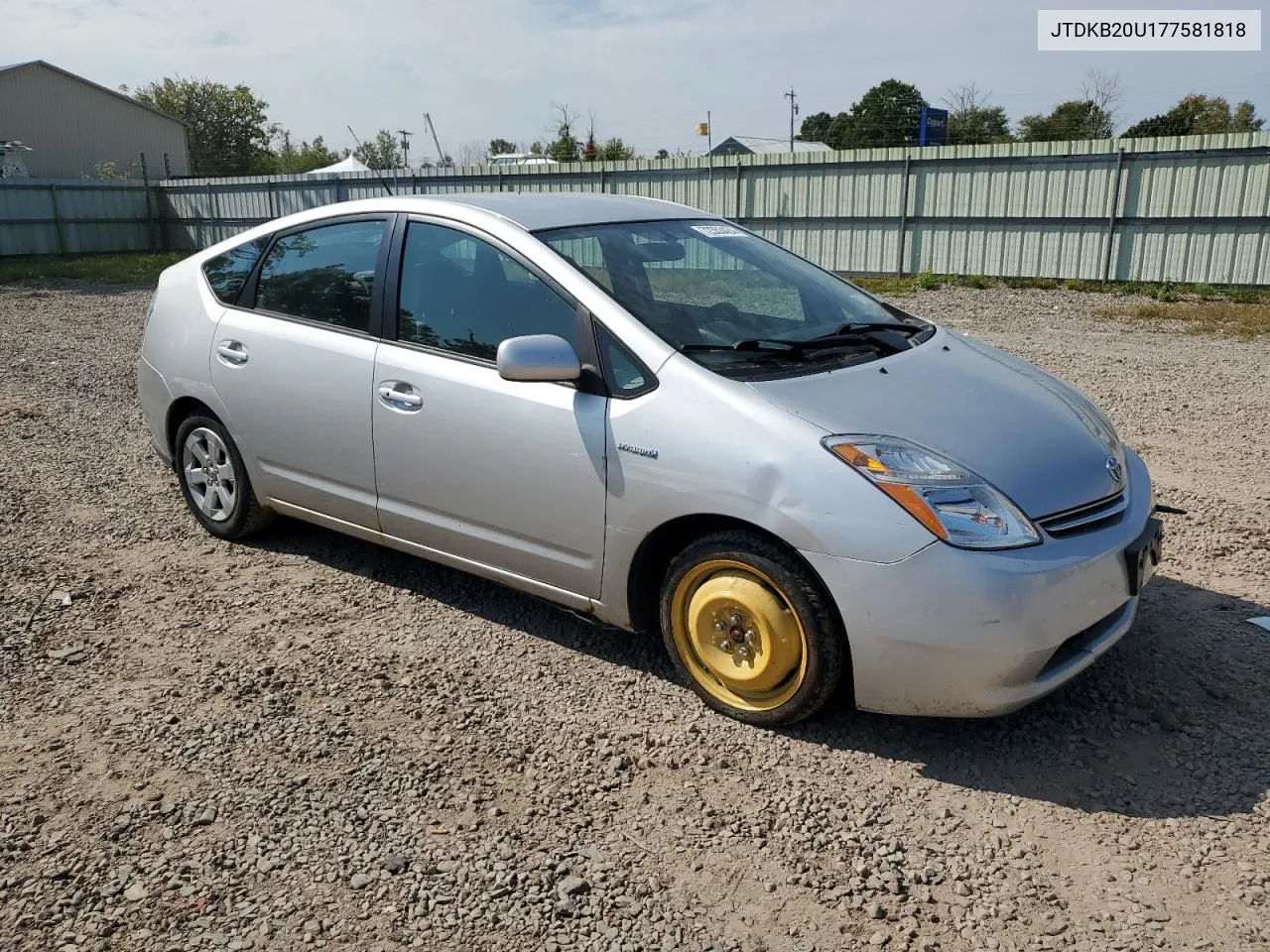 2007 Toyota Prius VIN: JTDKB20U177581818 Lot: 72353424