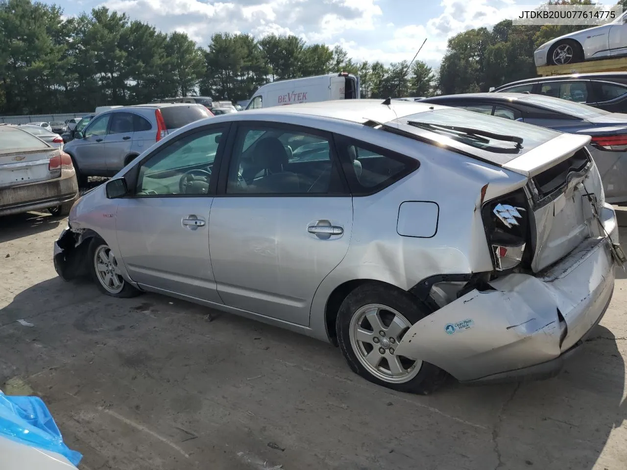 2007 Toyota Prius VIN: JTDKB20U077614775 Lot: 72745184