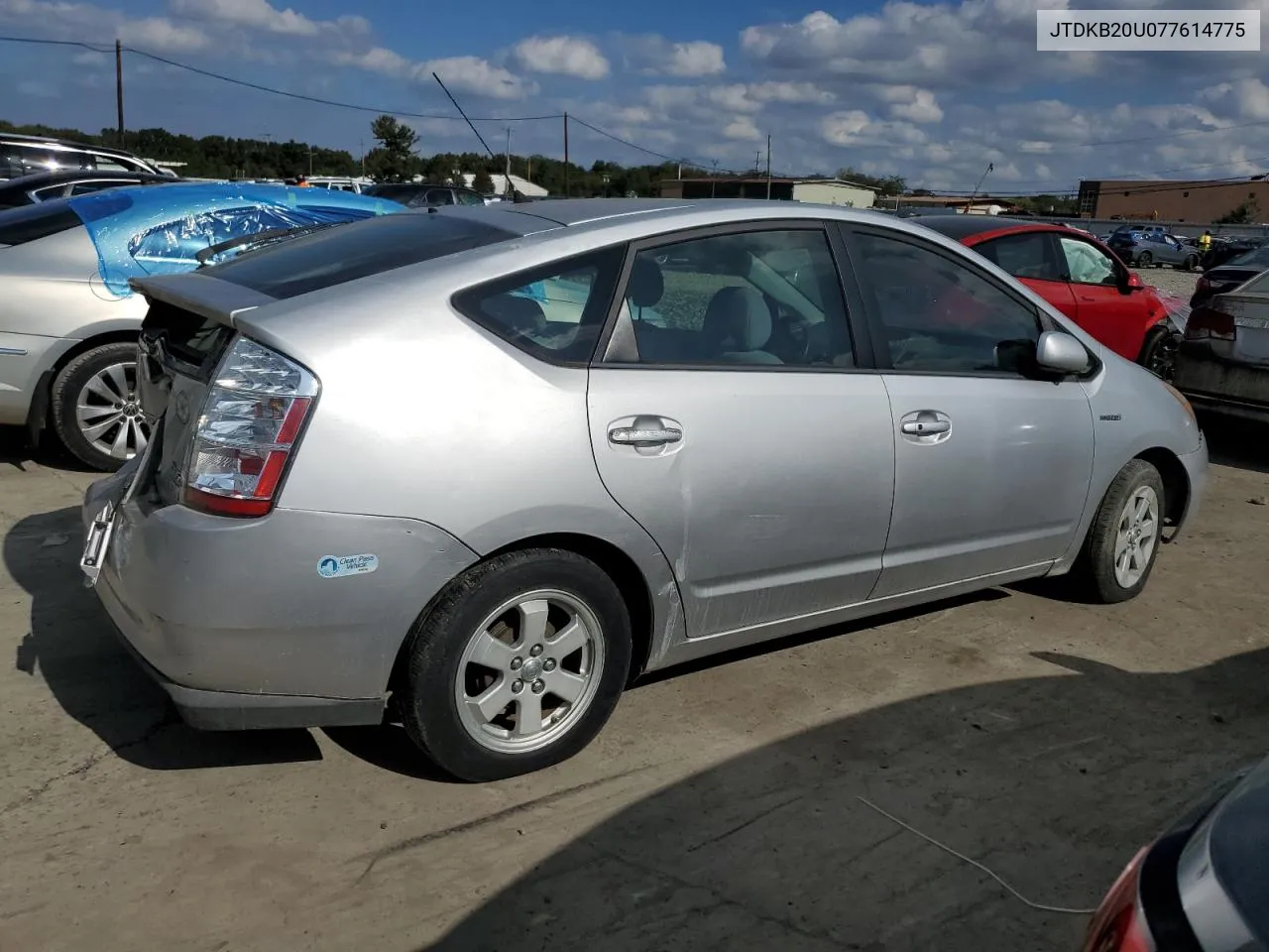 2007 Toyota Prius VIN: JTDKB20U077614775 Lot: 72745184