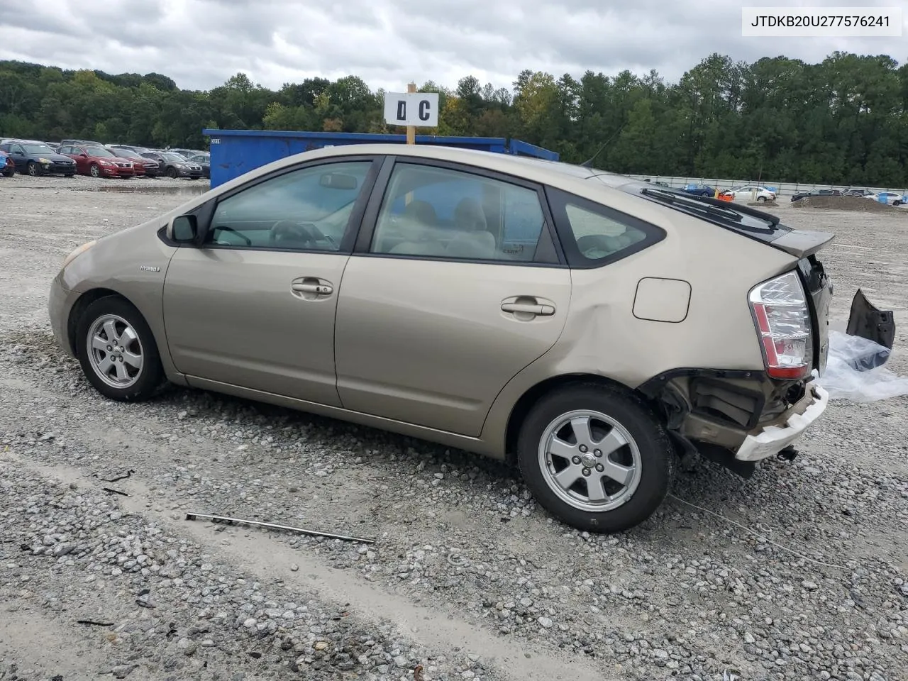 2007 Toyota Prius VIN: JTDKB20U277576241 Lot: 73334194