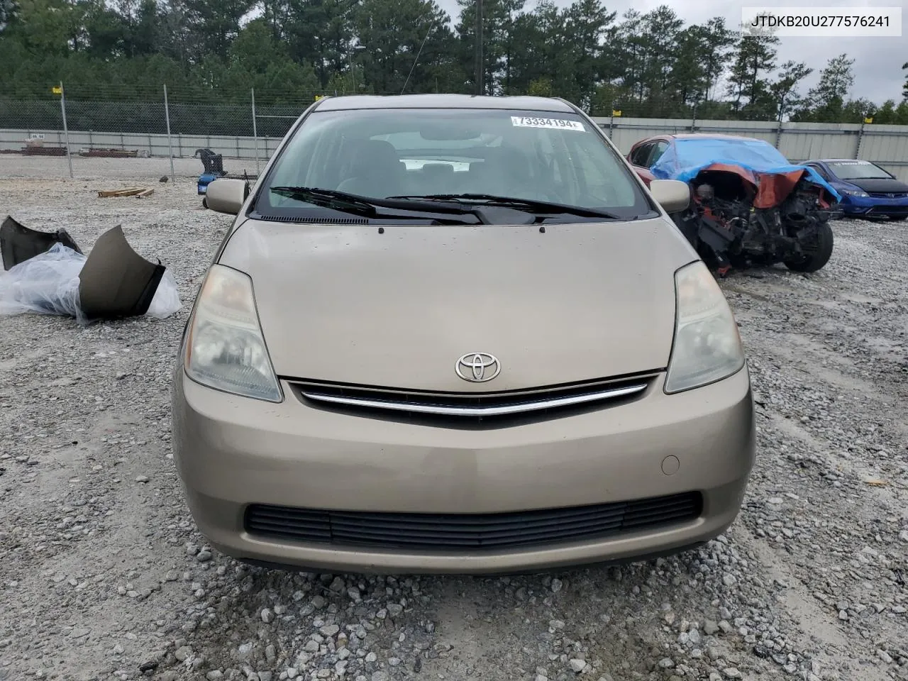 2007 Toyota Prius VIN: JTDKB20U277576241 Lot: 73334194