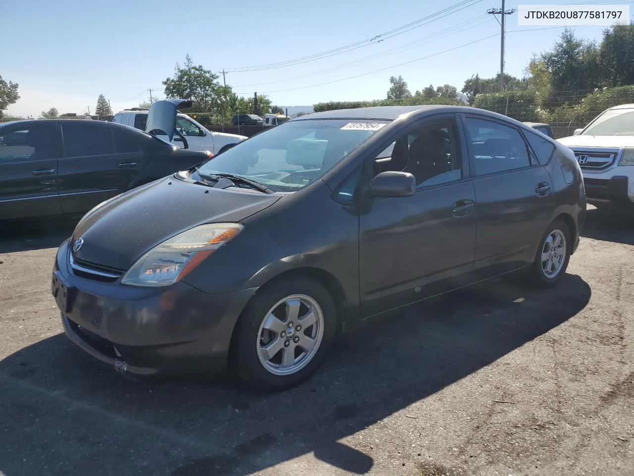 2007 Toyota Prius VIN: JTDKB20U877581797 Lot: 73757954