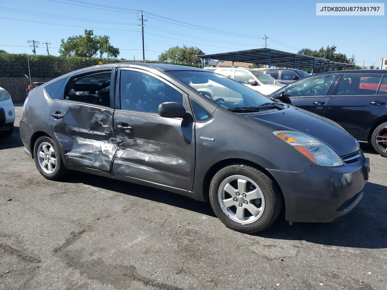 2007 Toyota Prius VIN: JTDKB20U877581797 Lot: 73757954