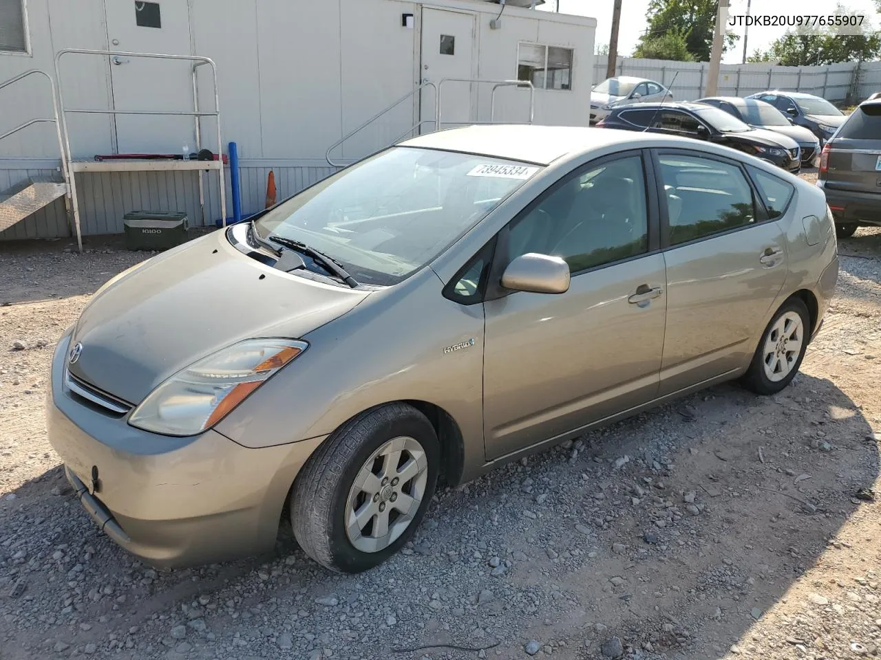 2007 Toyota Prius VIN: JTDKB20U977655907 Lot: 73945334