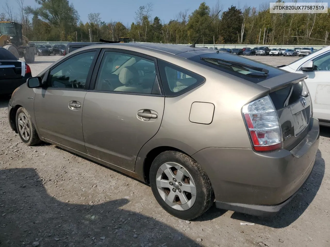 2007 Toyota Prius VIN: JTDKB20UX77587519 Lot: 74078554