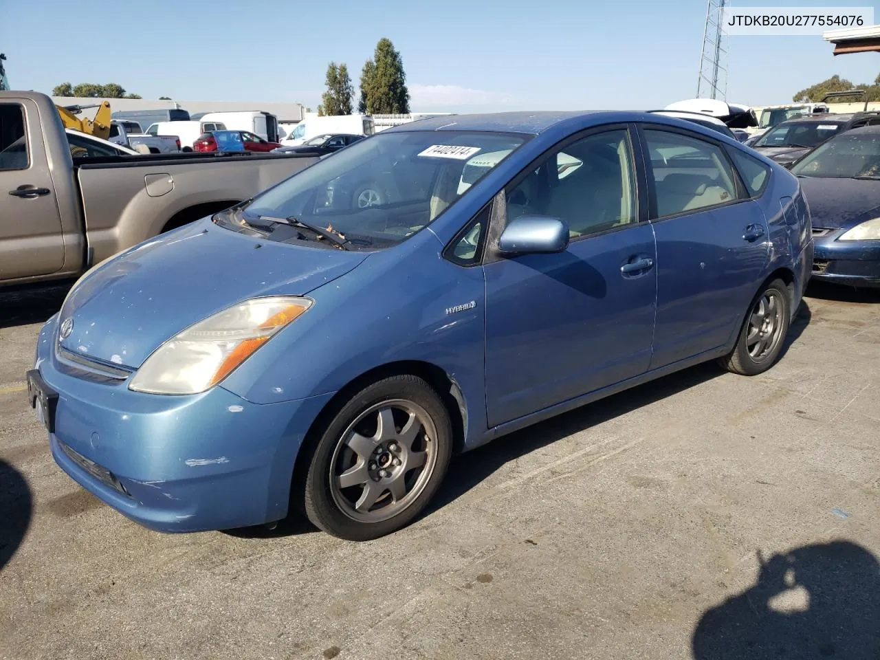 2007 Toyota Prius VIN: JTDKB20U277554076 Lot: 74402414