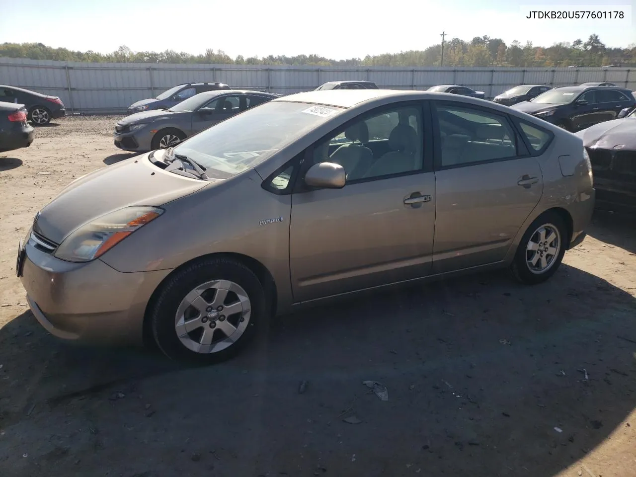 2007 Toyota Prius VIN: JTDKB20U577601178 Lot: 74922424